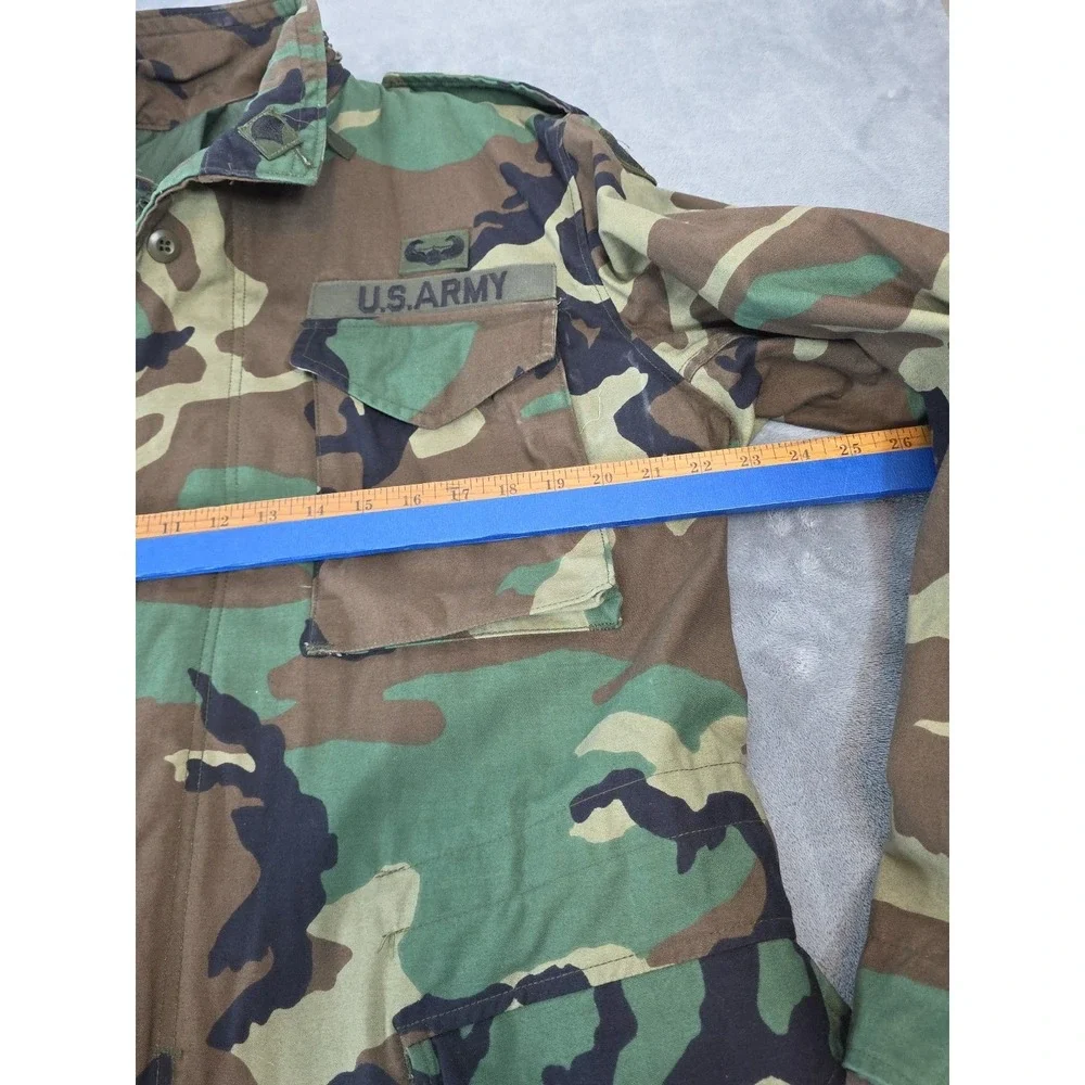 Us Army Coat Cold Weather Size M Long Woodland‎ Camo 99 Date Y2K 90's VTG